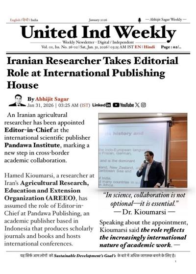 سردبیر ایرانی، پلی بین علم ایران و جهان